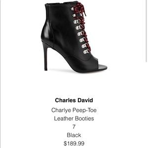 Charles David “Charlye” peep toe bootie.
